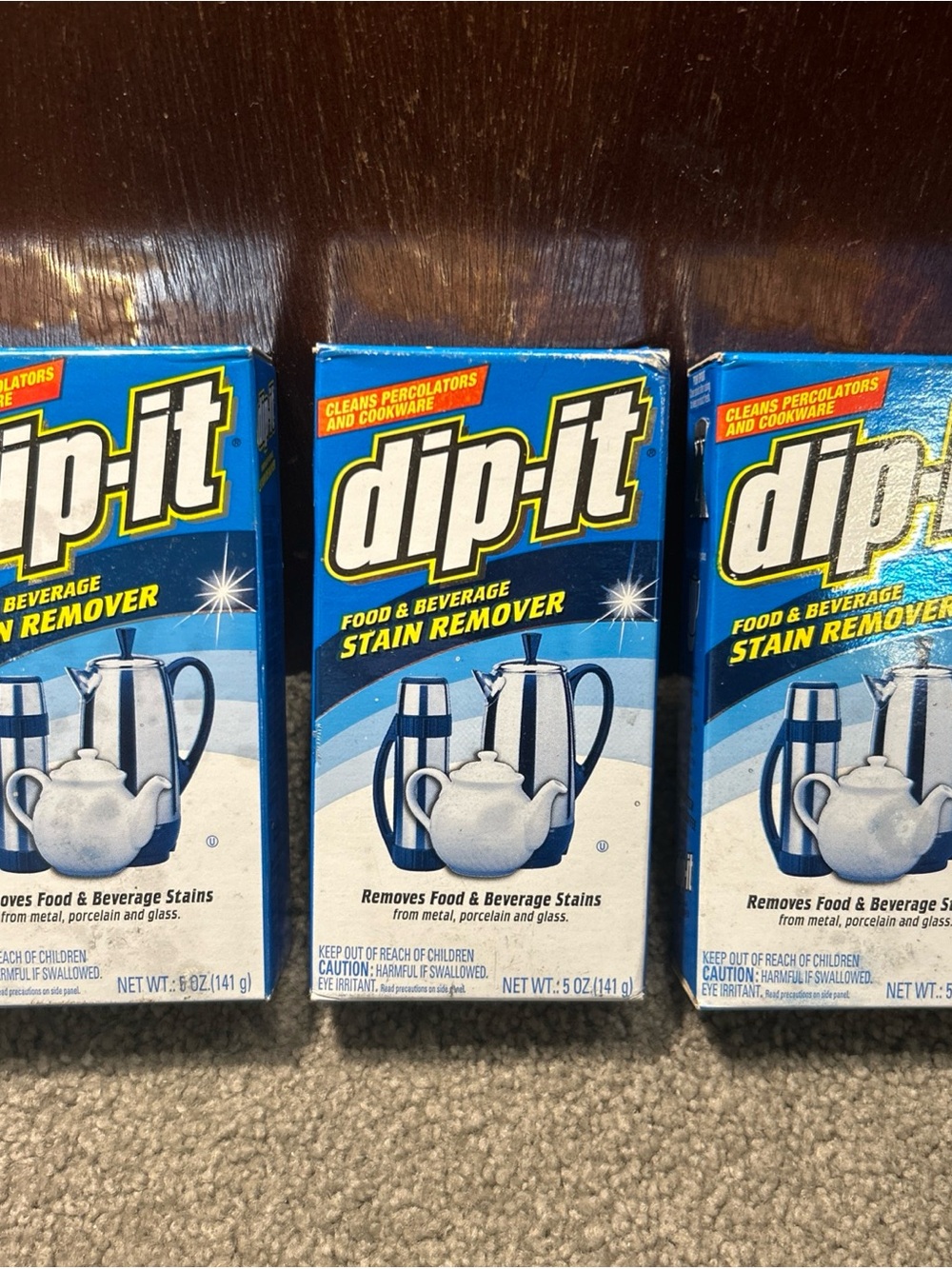 X3 Dip-It Food & Beverage Stain Remover for Metal, Porcelain & Glass, 5oz